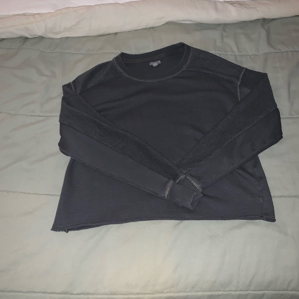 Aerie Grey Cropped Crew Neck!